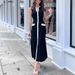 Women's Knitted Ribbed Max Dress Elegant E Commerce From Europe And America Round Neck Sleeveless Button Down Slim Fitting Flattering Silhouette_ecoleips.com