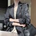 Casual Korean-style Acetate Fiber Jacket, Small Blazer, Cross-border Women's Clothing, Spring And Autumn Niche Design,_ecoleips.com