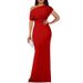 Women's Clothing Elegant Sleeveless Off Shoulder High End Tight Long Formal Party Dress_ecoleips.com
