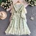 Women's plus Size Loose Fitting V Neck Dress Elegant Embroidered Knee Length Skirt 2026 New Style Gentle_ecoleips.com