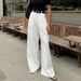Women's High Waist Wide Leg Dress Pants For Work – Stretchy Office Trousers, Elegant Loose Fit Long Pants With Pockets_ecoleips.com