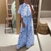 Fashion Casual Embroidered Lace Blouse High Waist Hollow Out Long Set Versatile Top Wide Leg Pants For Women_ecoleips.com
