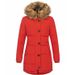 Women's Clothing Winter Warm Cotton Coat With Detachable Faux Fur Hood – Slim Fit, Long Sleeve, Thickened Insulation For Men & Women_ecoleips.com