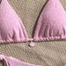 Women's Sexy Bikini Set – Adjustable Triangle Top & High-Cut Thong Bottom | Minimalist Swimwear For Beach & Pool_ecoleips.com