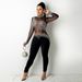 Women's Clothing Fashion Sexy Mesh See Through Hot Diamond Trousers Long Sleeved Jumpsuit For Women_ecoleips.com