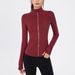 Women's Slim Fit Yoga Top Jacket With Gold Zipper Non-Mesh Fabric For Outdoor Sports And Fitness Upgraded Version_ecoleips.com