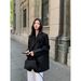 Women's Elegant Black PU Leather Blazer Loose Fit Spring Autumn New Style Sophisticated Outerwear_ecoleips.com