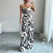Women's Clothing Zebra Print Jumpsuit For Women - Sexy Strapless Romper With Adjustable Waist, Long Pants For Party, Office & Night Out_ecoleips.com