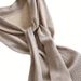 Women's Beige Sleeveless Sundress Solid Detachable Knit Scarf Stretchy Ribbed Knit Bodycon Midi Dress Cross Casual Party Dress_ecoleips.com