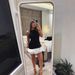 Sleeveless Suspender Mini Dress With Floral Details - Backless Stitching Sexy Skirt For Women_ecoleips.com