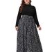 Cross-border Bestseller European And American Style Fashion Casual Plush Long-sleeve Trendy Floral Pleated Slim-fit_ecoleips.com