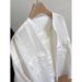 Official Website Image: 2026 New Model For Petite Women, White Cotton-linen Sun Protection Shirt, Thin, Stand-up Collar,_ecoleips.com