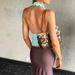 Asymmetric Halter Neck Top - U Neck Backless Blouse With Lace Trim, Stretchy Polyester Spandex Blend_ecoleips.com