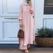 Muslim Arabic Style Two-Piece Set Spring Autumn New Women's Long Sleeve Shirt And Pants Fashion Casual Suit_ecoleips.com