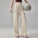 K Straight Tube Slimming Sports Pants For Women, Loose And Casual Running Pants, Pilates Wide Leg Yoga Fitness Pants_ecoleips.com