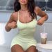 Y2K Aesthetic Yoga Halter Neck T-Shirt & Sport Shorts 2-Piece Set For Women - Trendy Summer Outfit - Breathable Polyester Spandex Blend - S/M/L/XL_ecoleips.com