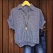 Women's Clothing Plaid Open Tube Short Sleeved Shirt_ecoleips.com