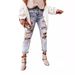 Cross-border Foreign Trade 2022 Autumn And Winter New Street Fashion Ripped Slim-fit Skinny Denim Pants For_ecoleips.com