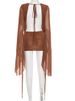 Beyprern Elegant Flare Sleeve V Neck Ruched Sheer Mesh Short Dress Pink Holiday Outfits Beach Cover-Up Dress Night Out Vestidos_ecoleips.com