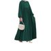 Spring And Summer Abaya Muslim Women's Robe Fashion Loose Casual Solid Color Dress_ecoleips.com