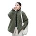 girl Quilted Thickened Jacket For Women, Ramie New Chinese National Cotton Coat, Mid-Length Zen Style Warm Outerwear_ecoleips.com