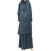 Dubai Trendy Style Nida Two-Piece Set Solid Color Hooded Cuffed Robe Dress_ecoleips.com