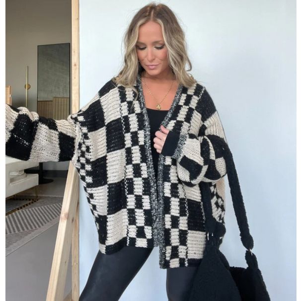 Spring/Summer Colorful Layering Jacket With Open-Neck Sweater-Women's Fashionable Casual Long-Sleeve Knitwear_ecoleips.com