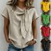 Breathable Linen-Cotton Short Sleeve T-Shirt For Women – Lightweight Summer Top, Relaxed Fit, Trendy Casual Wear For 2026_ecoleips.com