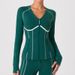 Women's Slim Fit Yoga Jacket V Neck Long Sleeve Double Zipper Pilates Fitness Sports Clothes Autumn Winter New_ecoleips.com