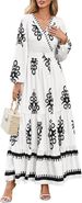 2025 Autumn Bohemian Floral Long Sleeve V-Neck Flowy Elegant Beach Dress For Women_ecoleips.com