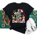 European And American Cross-border Foreign Trade Wholesale Clothing Christmas-themed Round-neck Plus-size Short-sleeve_ecoleips.com