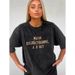 American Retro Washed Black Summer Cotton Short Sleeve T-Shirt With Letter Print Fashion Loose Versatile Top Trendy_ecoleips.com