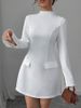 Women’s Clothing Autumn And Winter New Elegant Long Sleeved Sleeves Slit Solid Color Women's Dress_ecoleips.com