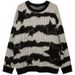 Vintage Americana Striped Star Jacquard Sweater Unisex Oversized Loose Knit Top Casual Pullover_ecoleips.com