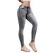Voya Women's Tight Pencil Pants New Style Women's Stretch Denim Small Legged Pants High Waist Look Slim_ecoleips.com