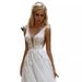 Women's Clothing New Bride Light Wedding Dress Super Fairy Perspective Deep V Neck Sexy Trailing Slim Wedding Dress_ecoleips.com
