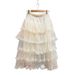 Korean Style Multi-Layered Tulle Skirt Puffy Cake Skirt Sweet Ruffles Long Summer Skirt For Women New Spring/Summer Collection_ecoleips.com