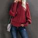 Women's High Neck Loose Knit Sweater Spring Autumn Winter Fashion Acrylic Pullover England Style Outerwear_ecoleips.com