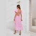 2026 Foreign Trade European And American Women's Fashion: Best-selling Summer Printed Square-neck Sweet Short-sleeve_ecoleips.com