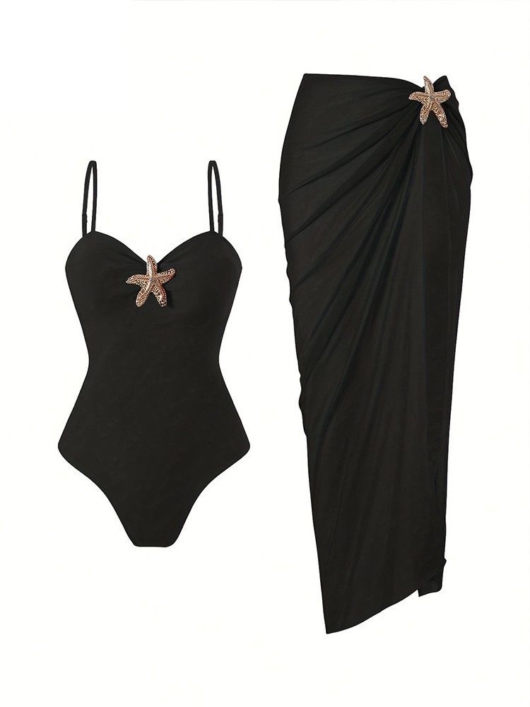 Women's Slimming One Piece Swimsuit Fashionable Conservative Design Regular Fit Vacation Style Sexy Simple_ecoleips.com