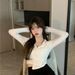 Long-sleeved, Subtly Sexy, Niche, Short, Slim-fit T-shirt Top Spring And Autumn, Tight-fitting Base Shirt Hot Girls,_ecoleips.com