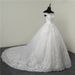 Main Wedding Dress New Pure White Lace Embroidery One Shoulder Bride Wedding Wedding Dress_ecoleips.com