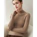 Soft And Cozy Women's Cashmere Sweater Basic Aesthetics Knitwear Semi High Neck Seamless Base Layer Wool Sweater_ecoleips.com
