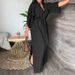 Women's Clothing Temperament Elegant Fashion Solid Color Long High Waist Dress_ecoleips.com