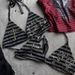 Summer New Women's Halter Neck Swimsuit Striped Print Cross Rhinestone Sexy Fashion 2026_ecoleips.com