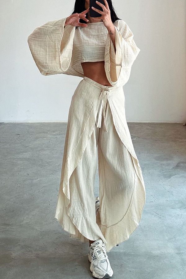 Women's Clothing Fashion Loose Tops Trousers Two Piece Suit For Women_ecoleips.com
