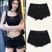 SK Mustang Ultra-low-rise Lightning Denim Shorts, Versatile Design, Cotton Hot Pants, 2024 New Model_ecoleips.com