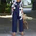 Women's Clothing Floral Print Three-Piece Set – Long-Sleeve Shirt, Vest & Pants (Navy, Black, Burgundy, Orange, Dark Green, Graphite, Olive)_ecoleips.com