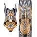 Women's Clothing Printed Halter Neck Suspenders Sexy Bikini With System And Hot Spring_ecoleips.com