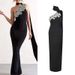 Women's Sexy Dark Style Sleeveless Bandage Bodycon Dress Rhinestone Embellished Long Skirt 2026 Spring New Black Dress_ecoleips.com